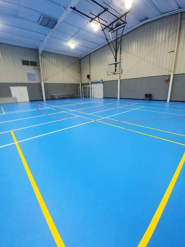 A pickleball court at Newtown Estates Park.