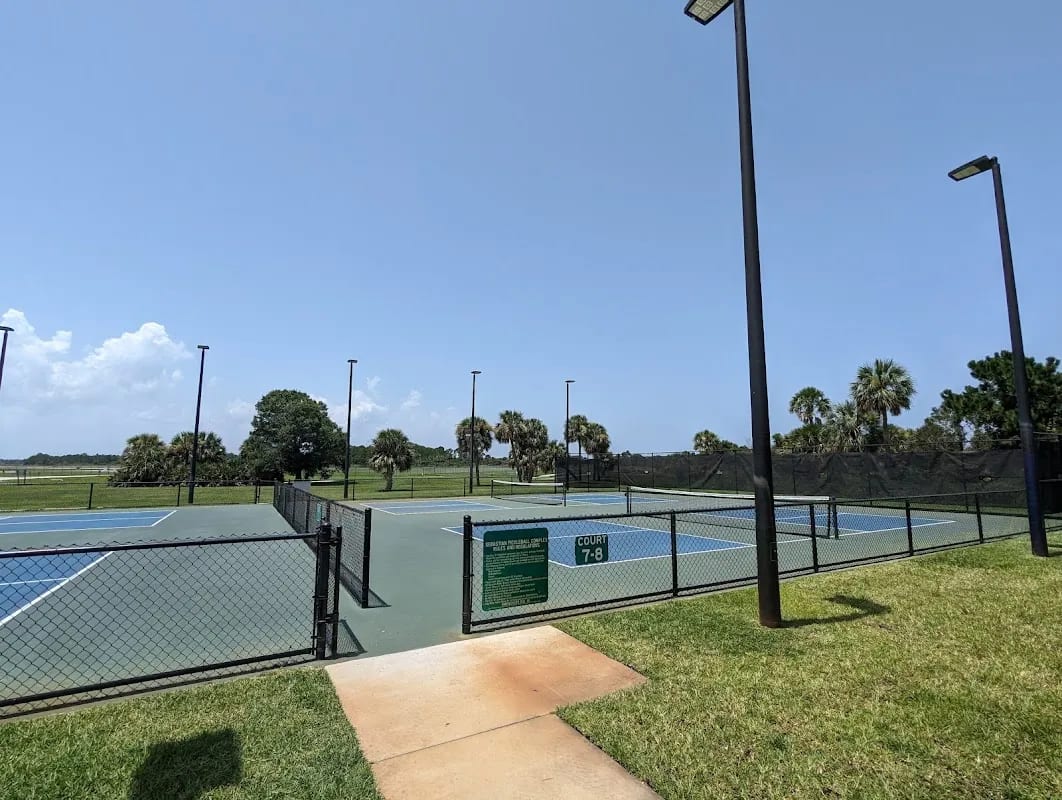 A pickleball court at Sebastian Pickleball Complex.
