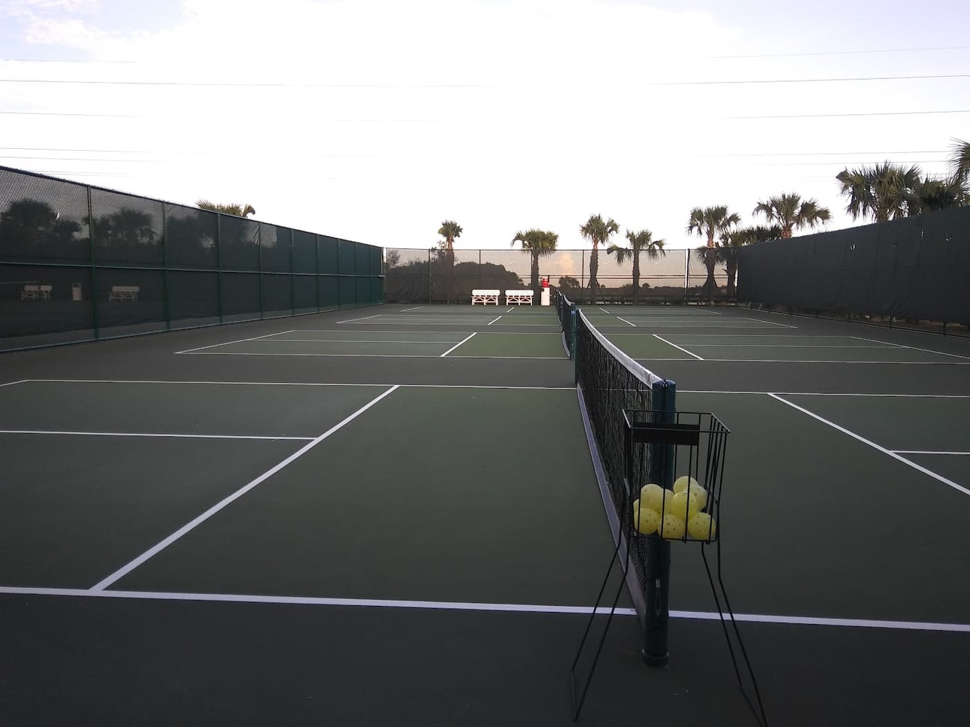 A pickleball court at Moyer Recreation Center.