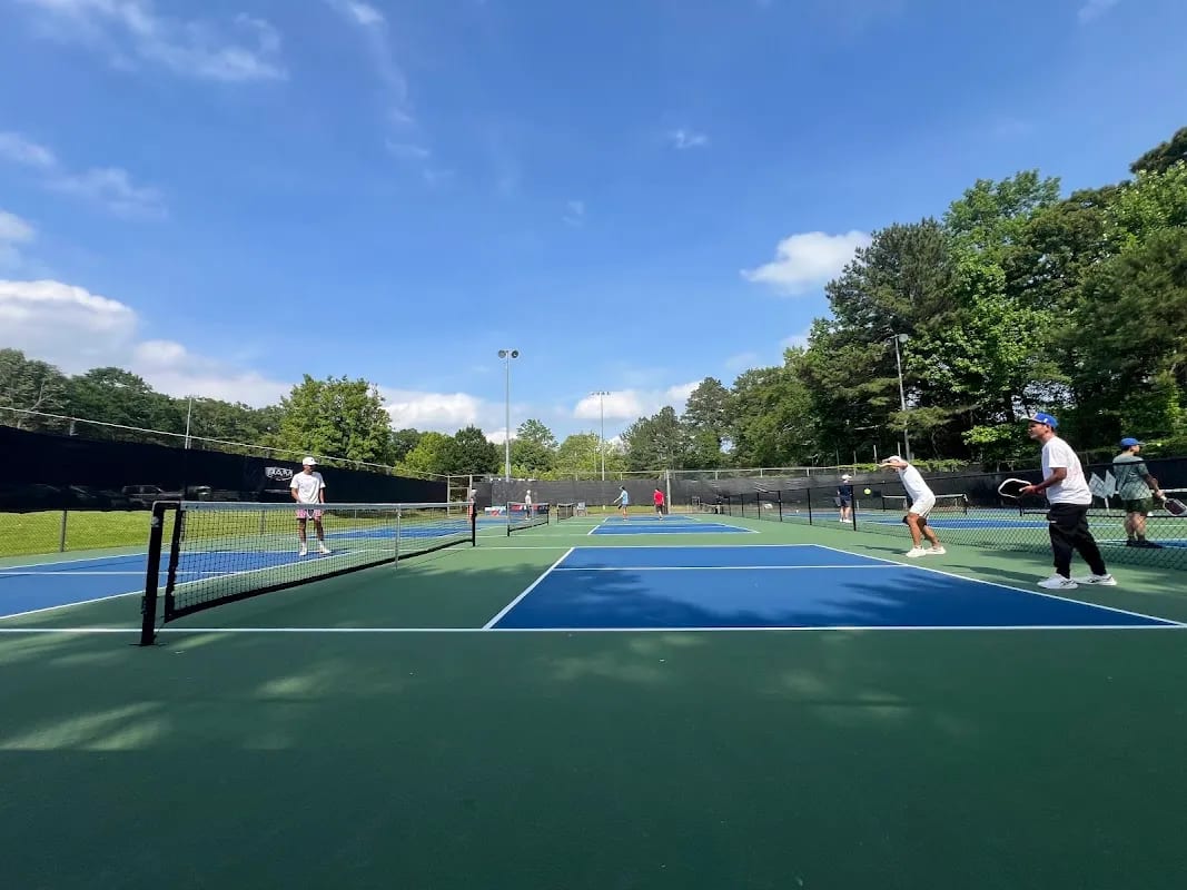 A pickleball court at Southside Park.
