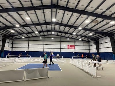 A pickleball court at Go West Sports.