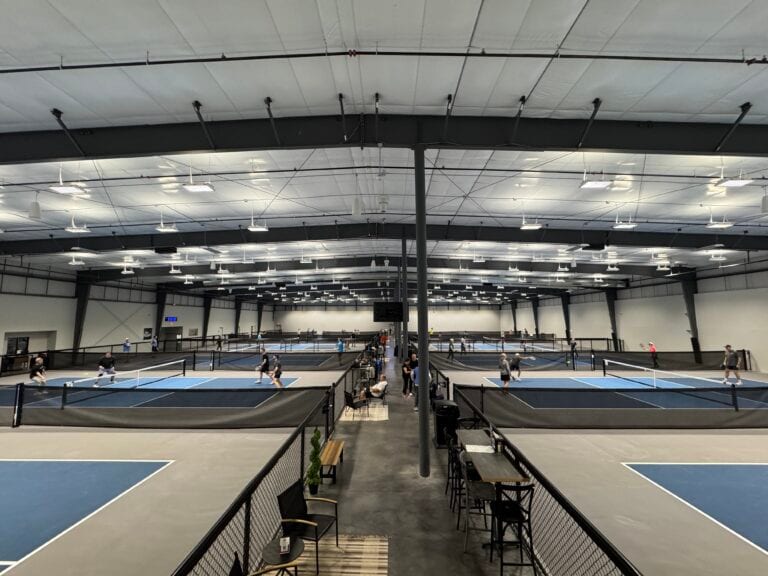 A pickleball court at TapNPaddles.