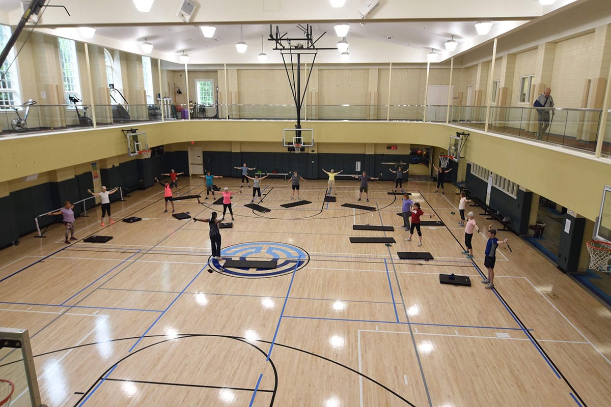 A pickleball court at Cornwell Center.
