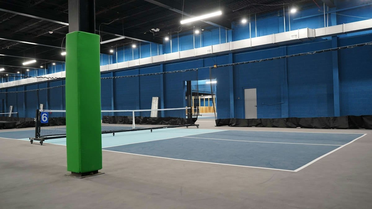 A pickleball court at Peak Time Pickleball.