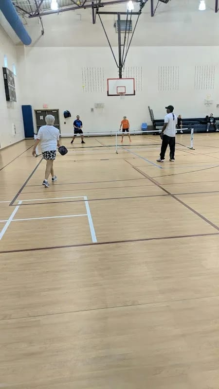 A pickleball court at Brier Creek Community Center.