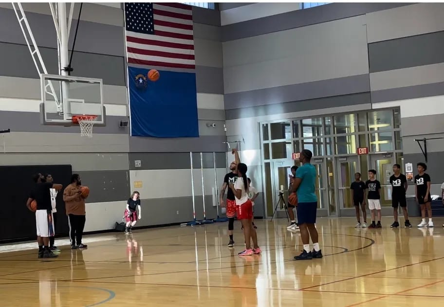 A pickleball court at West Career and Technical Academy.