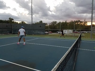 A pickleball court at Austin High Tennis Courts.