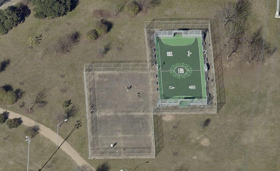 A pickleball court at Civitan Park.