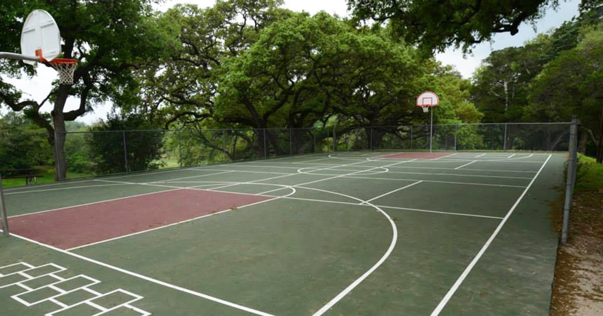 A pickleball court at Hancock Recreation Center.