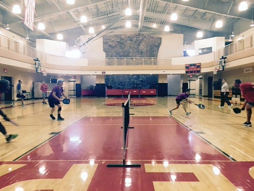 A pickleball court at Quarries Sports & Recreation A Ministry of Hyde Park Baptist Church.