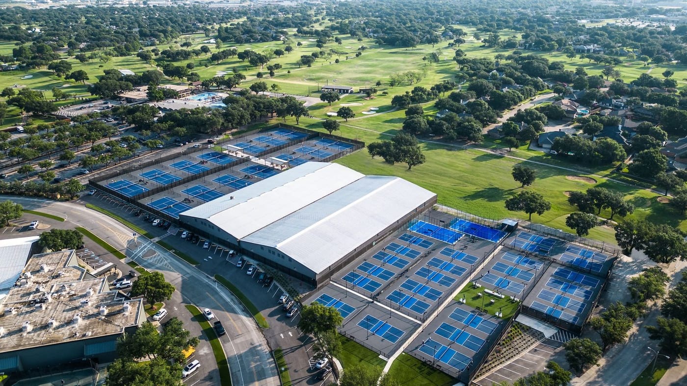 A pickleball court at Brookhaven Country Club.