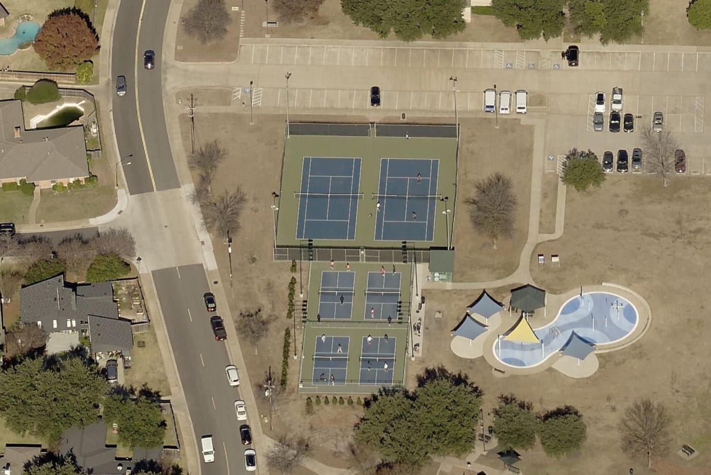 A pickleball court at Campbell Green Park.