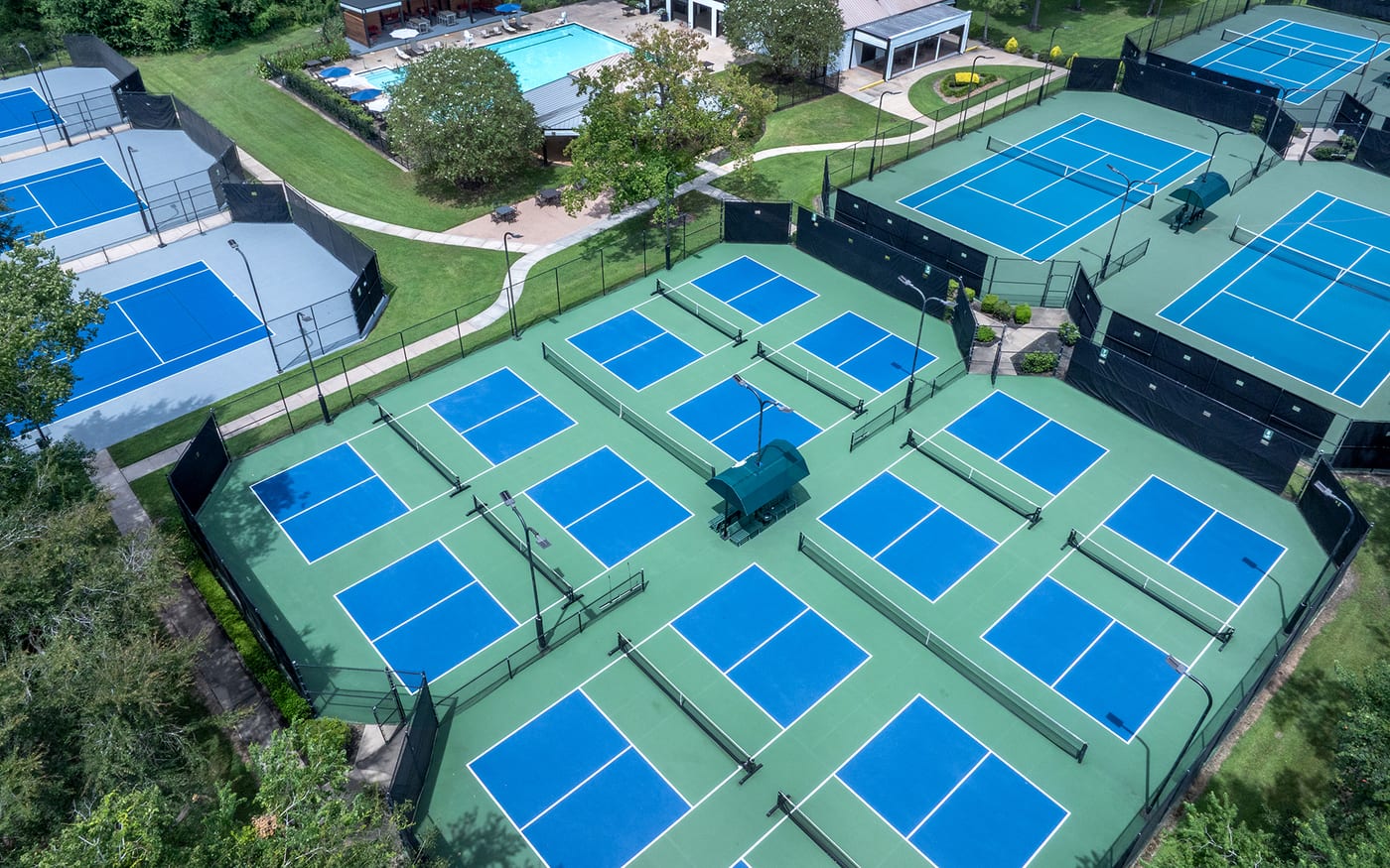 A pickleball court at Bay Oaks Country Club.