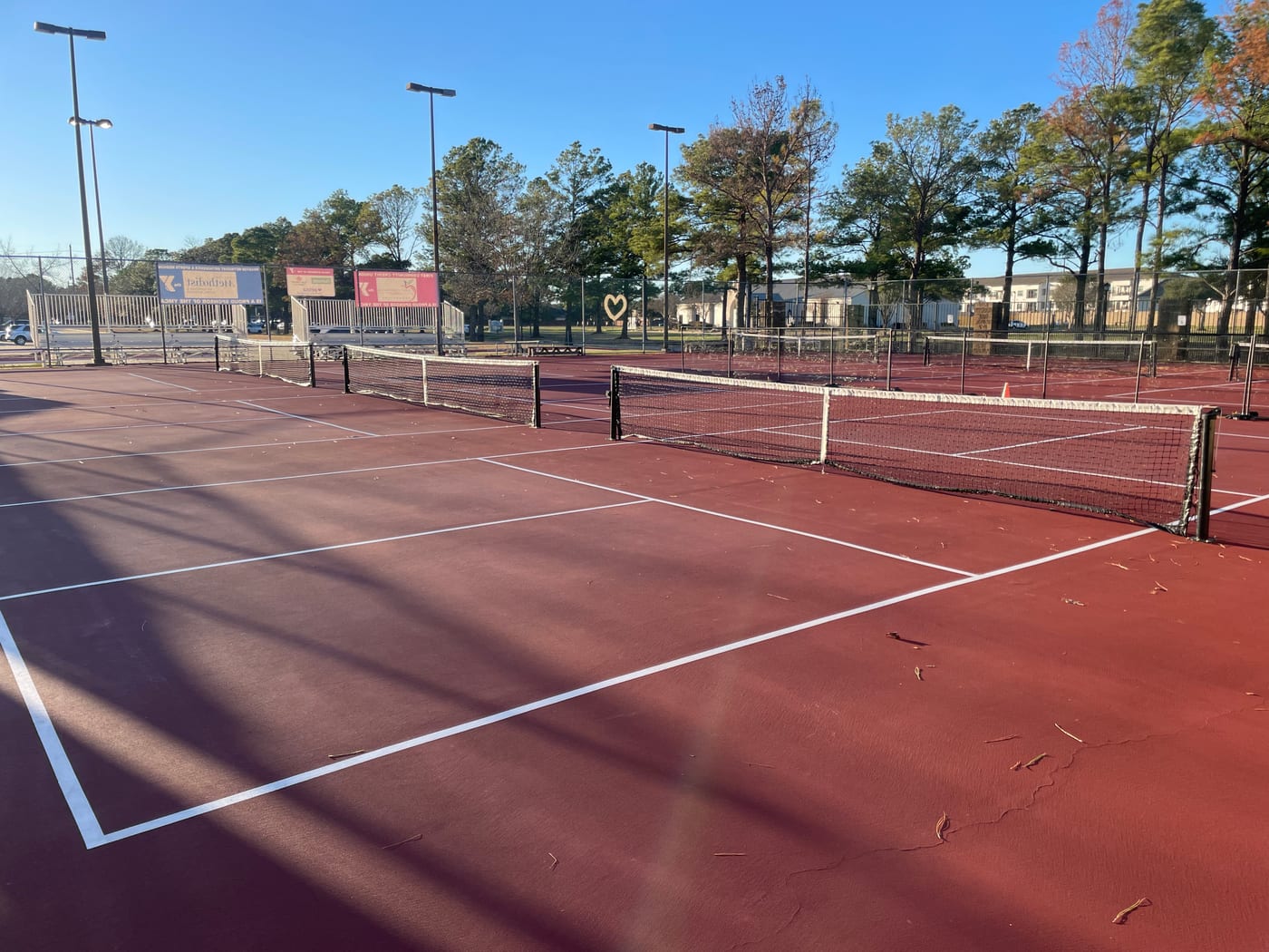 A pickleball court at Langham Creek Family YMCA.