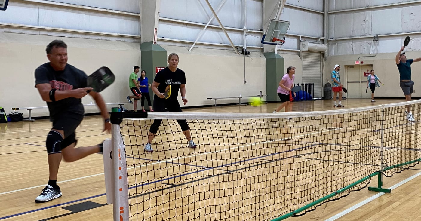 A pickleball court at NASA JSC Gilruth Sports Park.