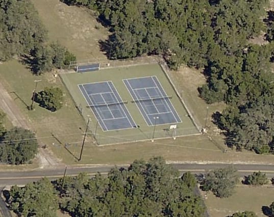 A pickleball court at Country Place.