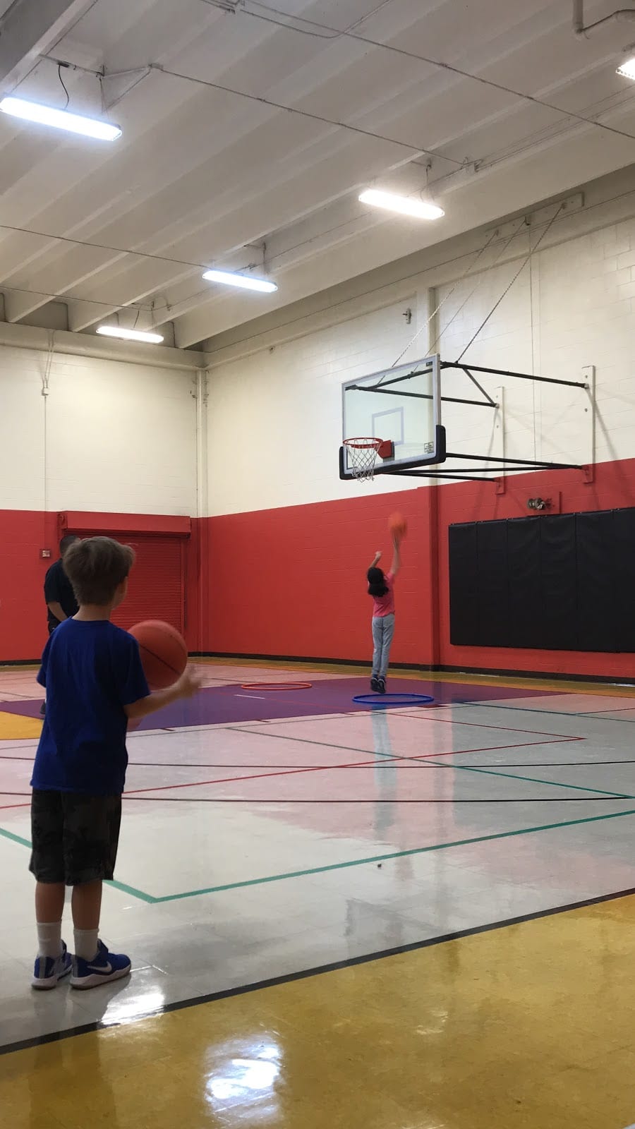 A pickleball court at Lou Hamilton Community Center.