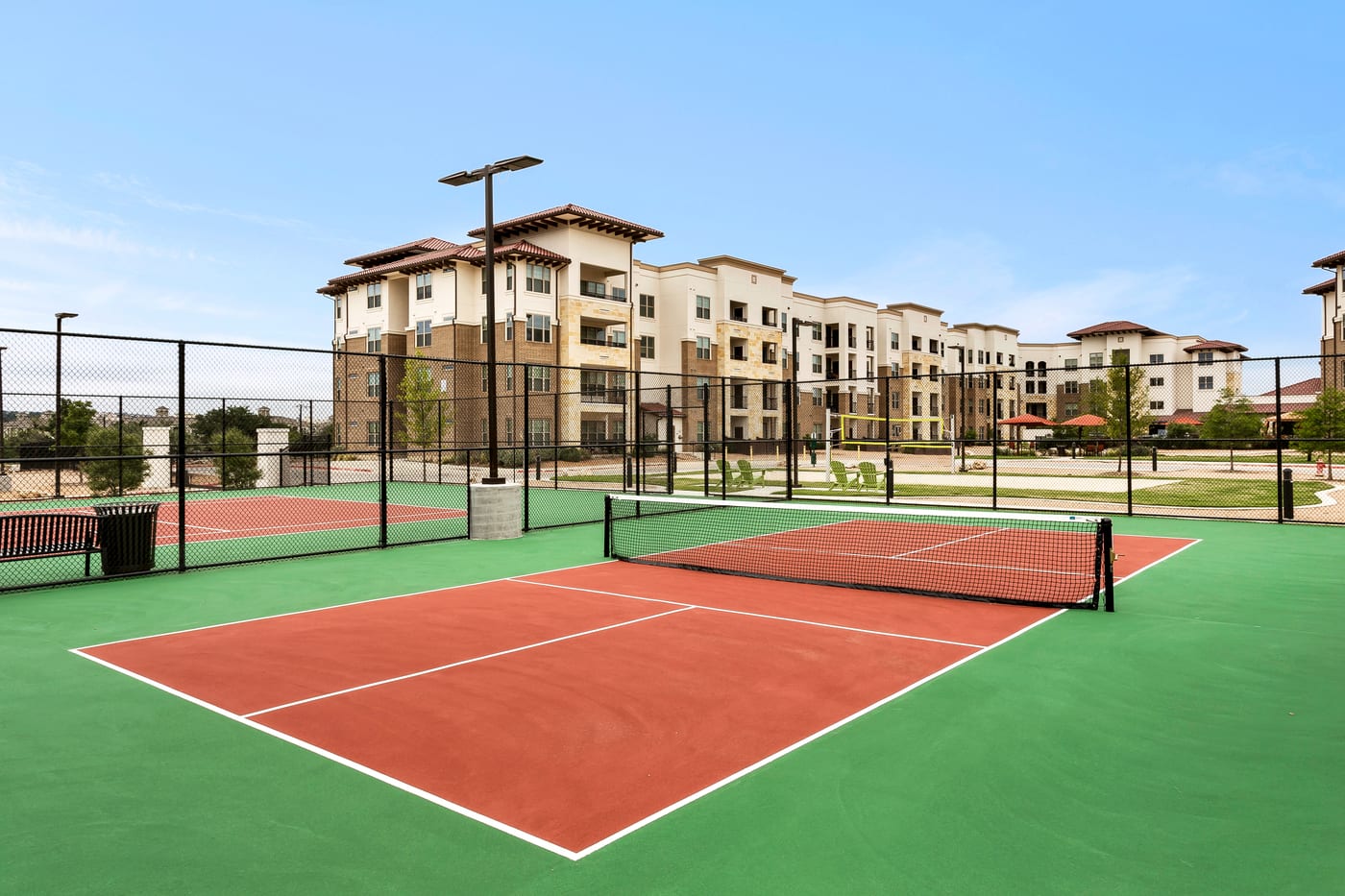 A pickleball court at Villas at the Rim.