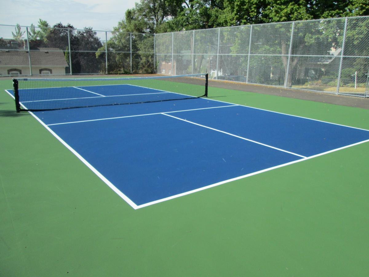 A pickleball court at Fifth Ave. Park.