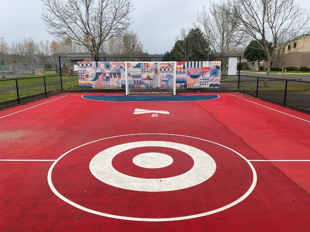 A pickleball court at Auburn Valley YMCA.