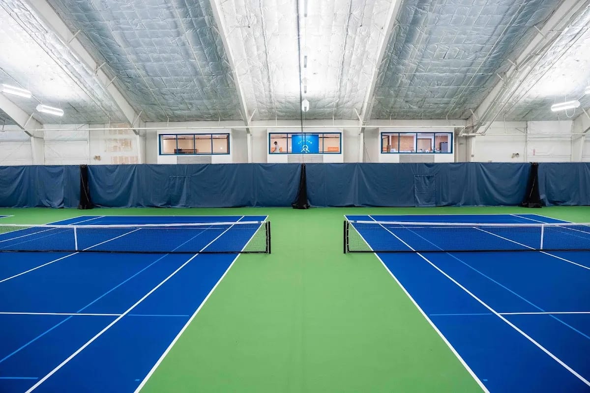 A pickleball court at Mint Valley Racquet & Fitness Complex.