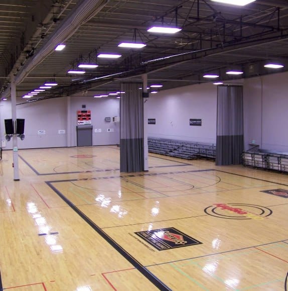 A pickleball court at HUB Sports Center.